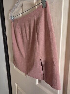Shein Women's Pink Corduroy Mini Skirt Size Medium